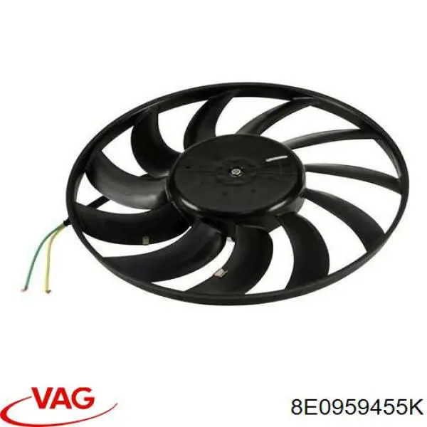Ventilador elétrico de esfriamento montado (motor + roda de aletas) VAG 8E0959455K preço, a partir de 155,29 USD