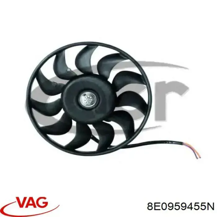 Compre 8E0959455N VAG Ventilador (roda de aletas) do radiador de esfriamento direito