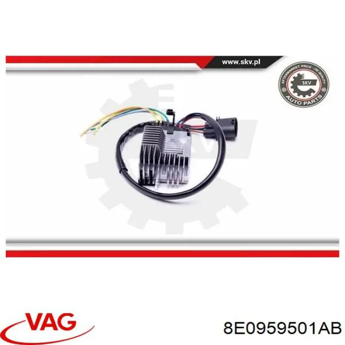 Compre 8E0959501AB VAG Regulador de revoluções de ventilador de esfriamento (unidade de controlo)