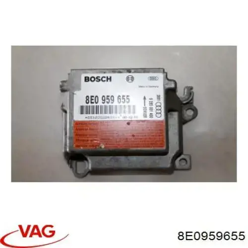 8E0959655 VAG Módulo processador de controlo da bolsa de ar (Centralina eletrônica AIRBAG)