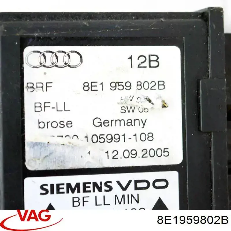 Motor de acionamento de vidro da porta dianteira direita VAG 8E1959802B preço, a partir de 46,35 USD