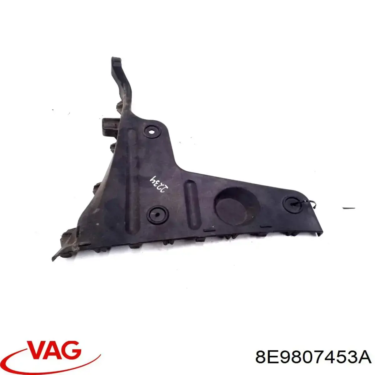 8E9807453A VAG Guia esquerda do pára-choque traseiro