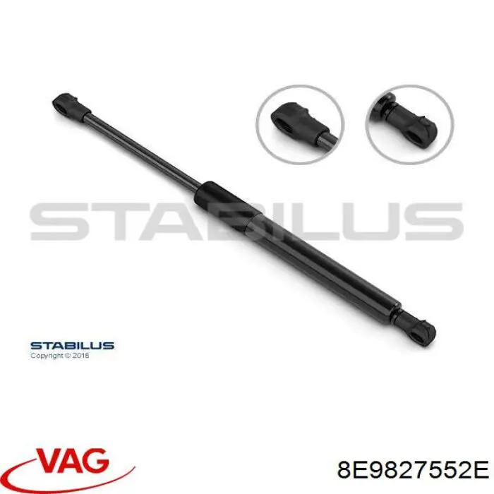 Amortecedor de tampa de porta-malas (de 3ª/5ª porta traseira) VAG 8E9827552E preço, a partir de 15,70 USD