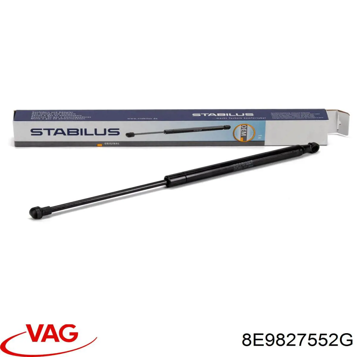 Amortecedor de tampa de porta-malas (de 3ª/5ª porta traseira) VAG 8E9827552G preço, a partir de 23,26 USD