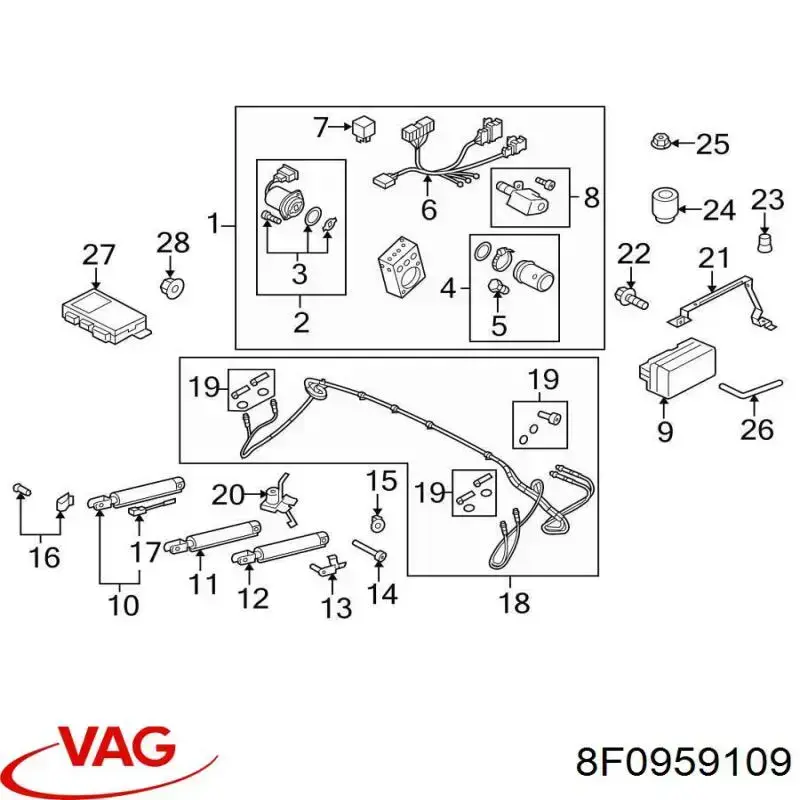  VAG 8F0959109 preço, a partir de 223,78 USD