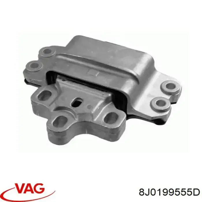 8J0199555D VAG Coxim (suporte) esquerdo de motor