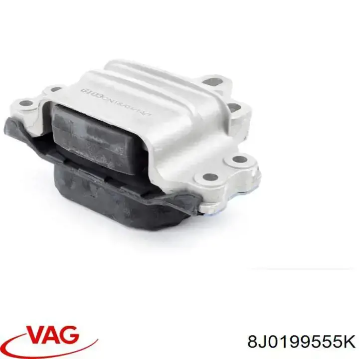 8J0199555K VAG Coxim (suporte) esquerdo de motor