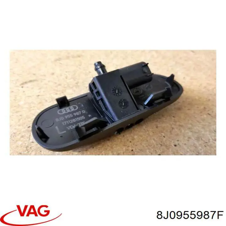 8J0955987F VAG Injetor direito de fluido para lavador de pára-brisas