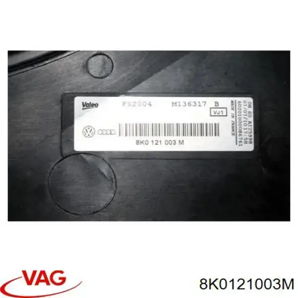 8K0121003M VAG Difusor do radiador de esfriamento