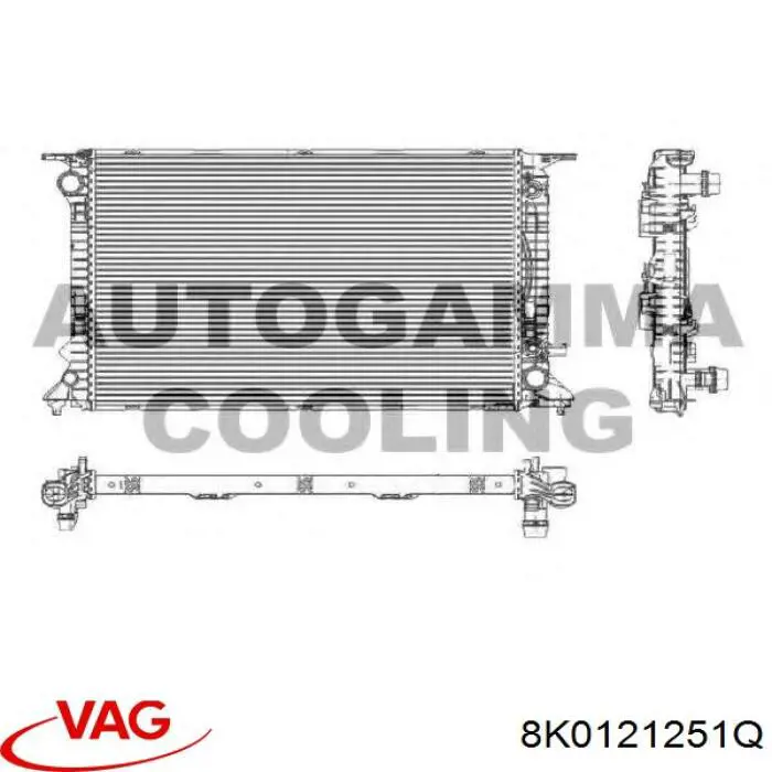 Compre 8K0121251Q VAG Radiador de esfriamento de motor
