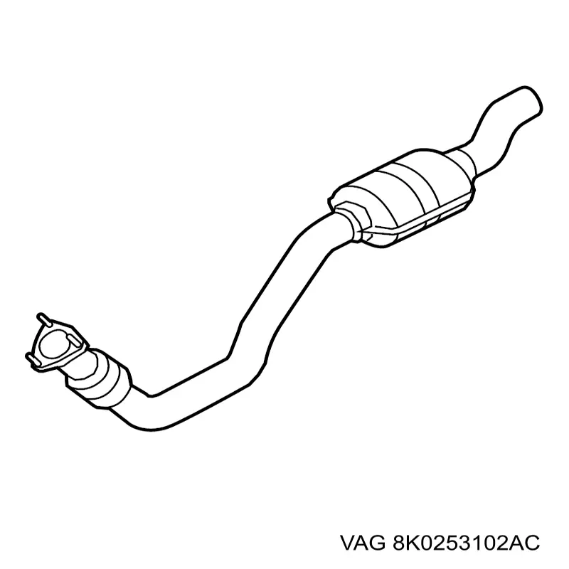 8K0253102AC VAG Silenciador, parte dianteira