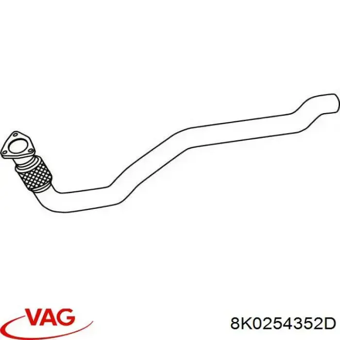 Silenciador, parte dianteira VAG 8K0254352D preço, a partir de 102,30 USD