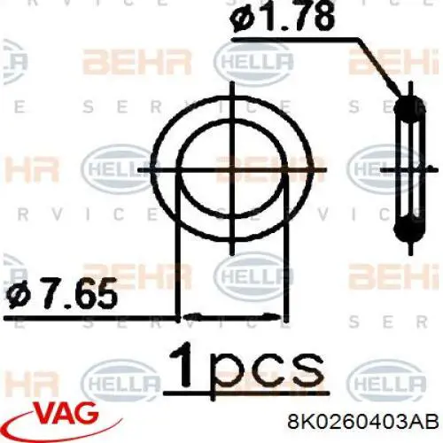 Compre 8K0260403AB VAG Radiador de aparelho de ar condicionado