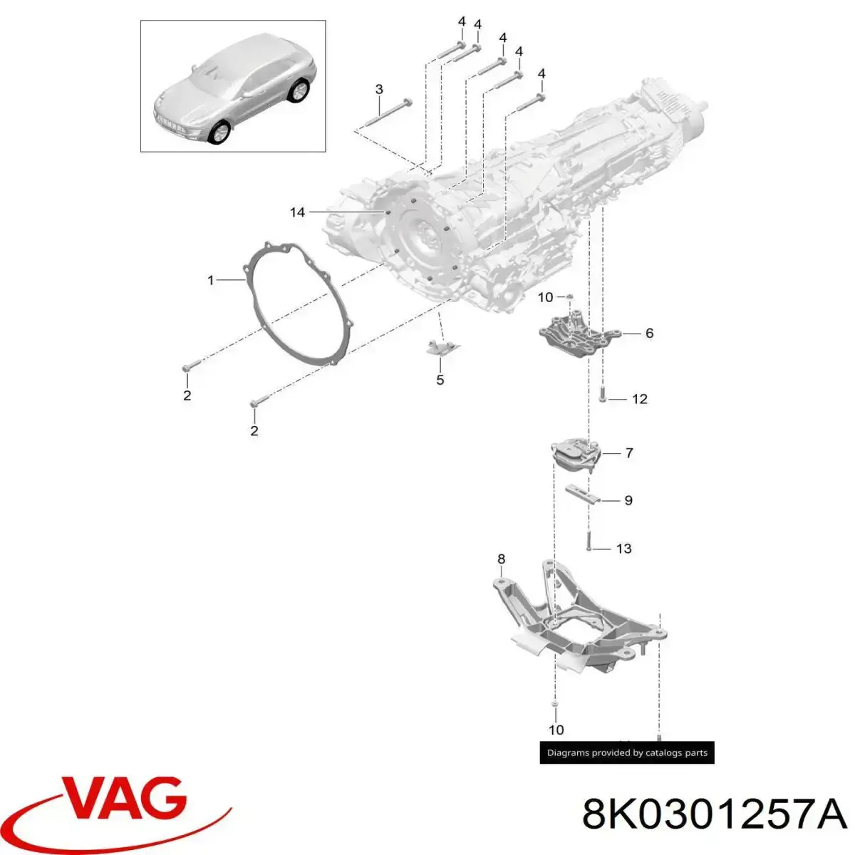  VAG 8K0301257 preço, a partir de 14,47 USD