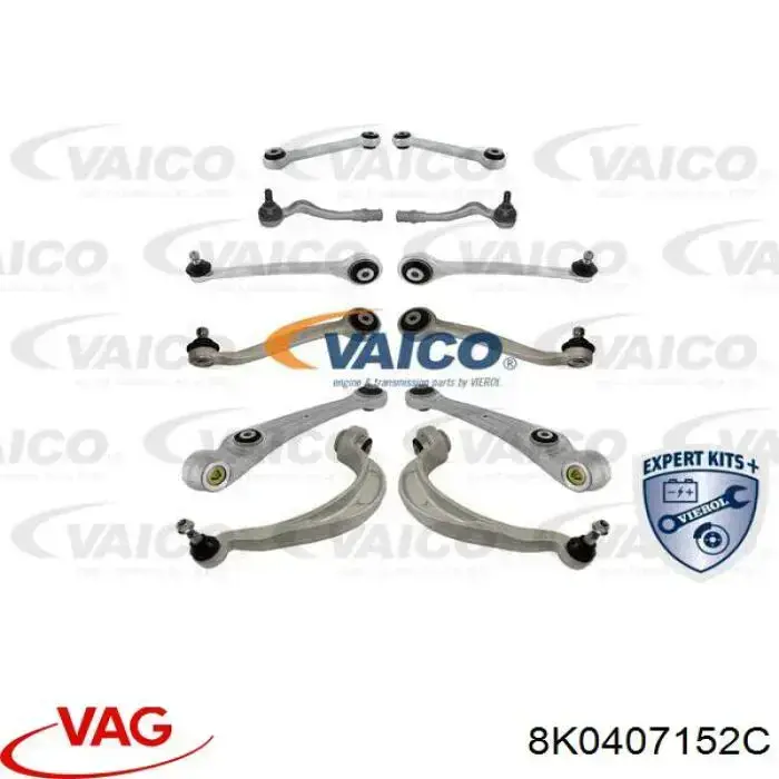 Compre 8K0407152C VAG Braço oscilante inferior direito de suspensão dianteira