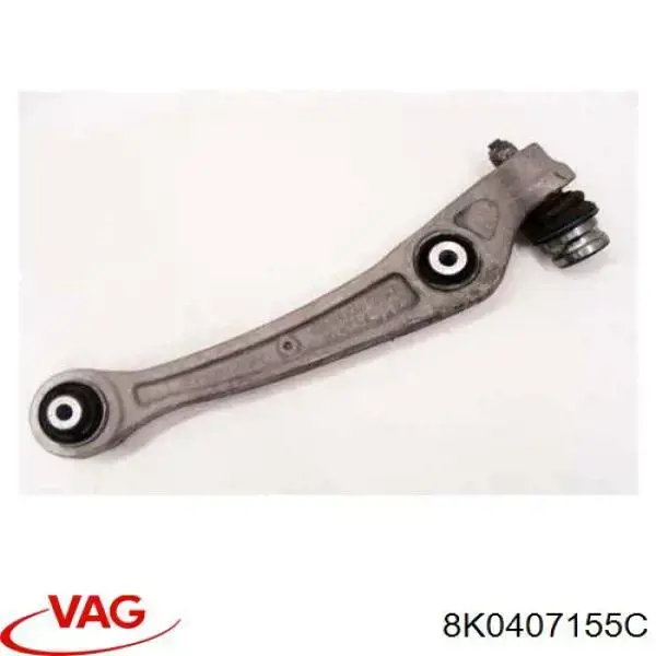 8K0407155C VAG Braço oscilante inferior esquerdo de suspensão dianteira