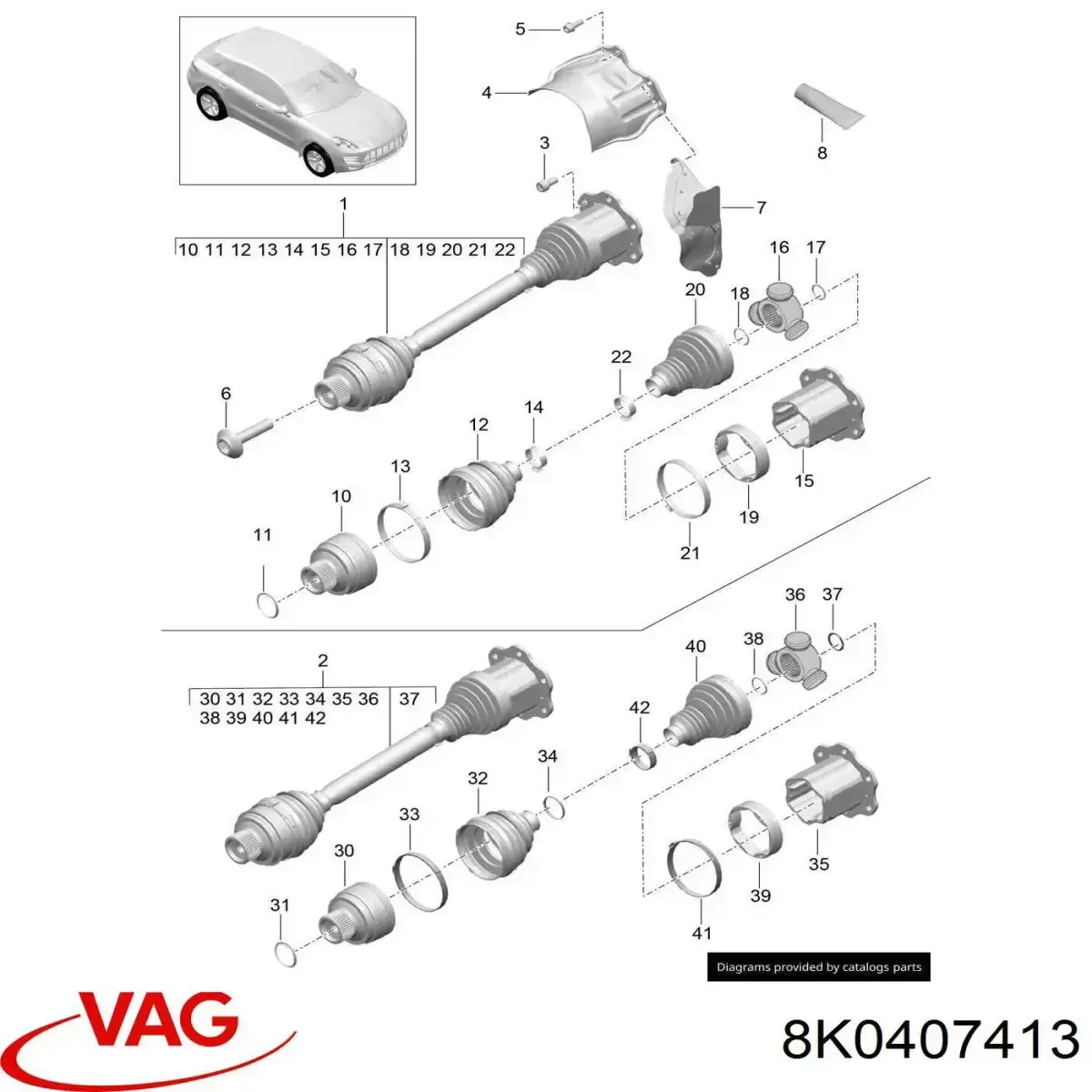  VAG 8K0407413 preço, a partir de 33,67 USD