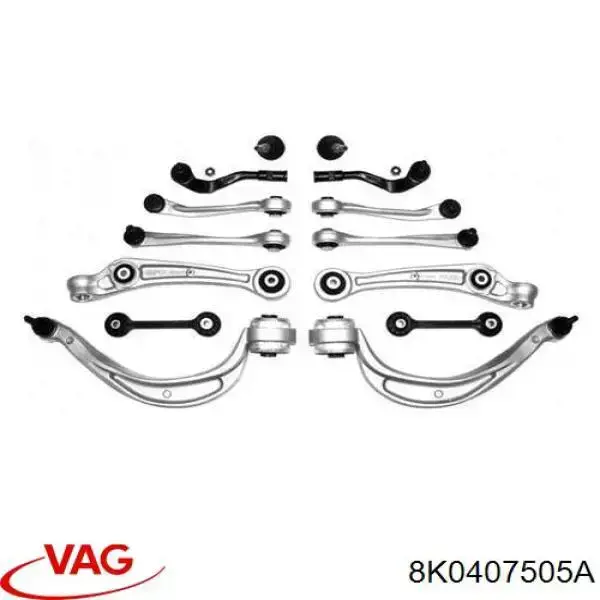 8K0407505A VAG Braço oscilante superior esquerdo de suspensão dianteira