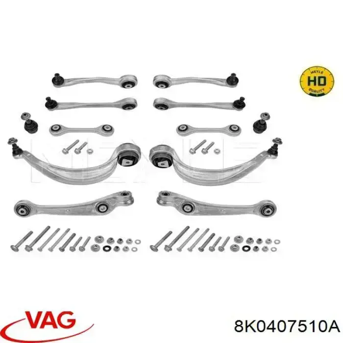 Compre 8K0407510A VAG Braço oscilante superior direito de suspensão dianteira