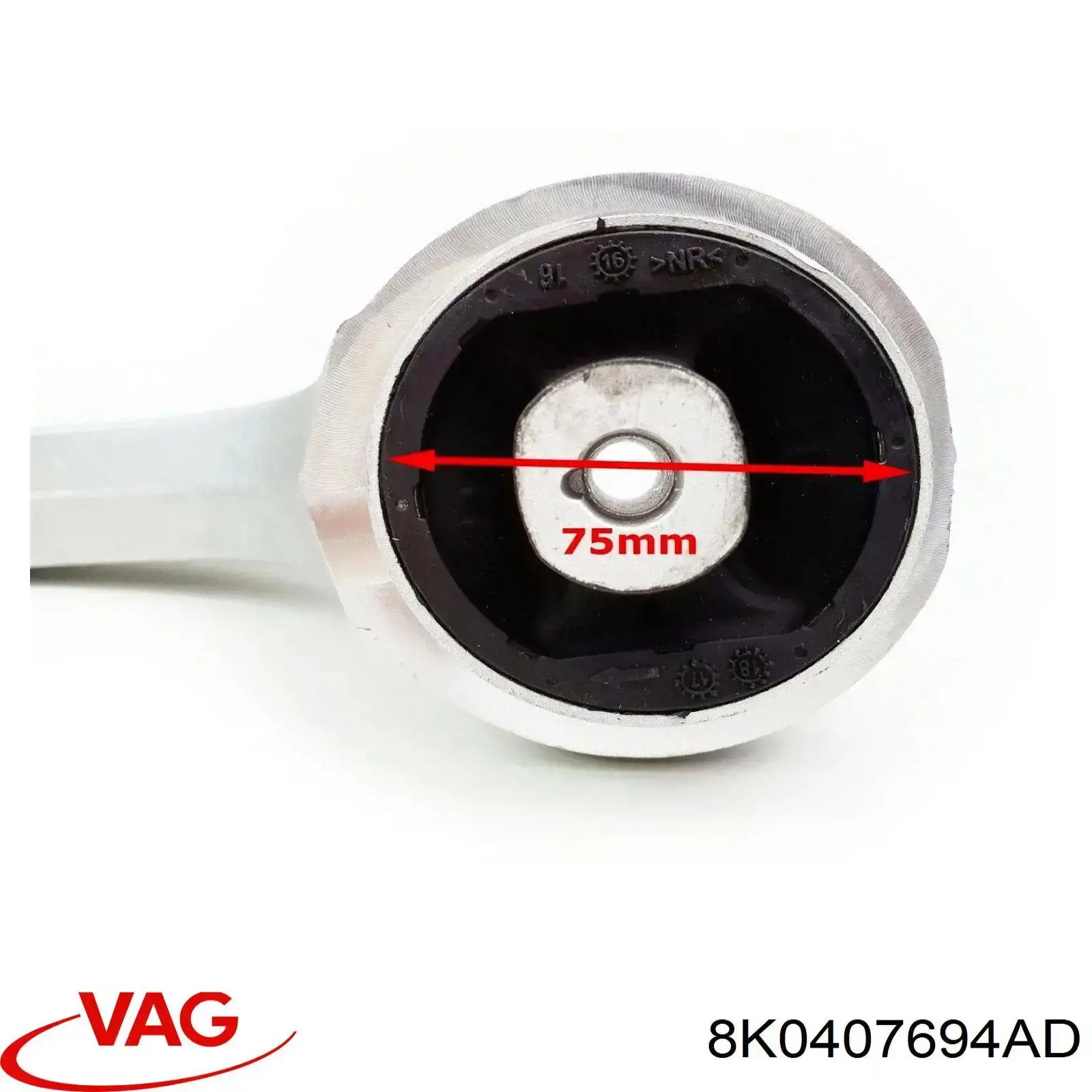 Braço oscilante inferior direito de suspensão dianteira VAG 8K0407694AD preço, a partir de 135,32 USD