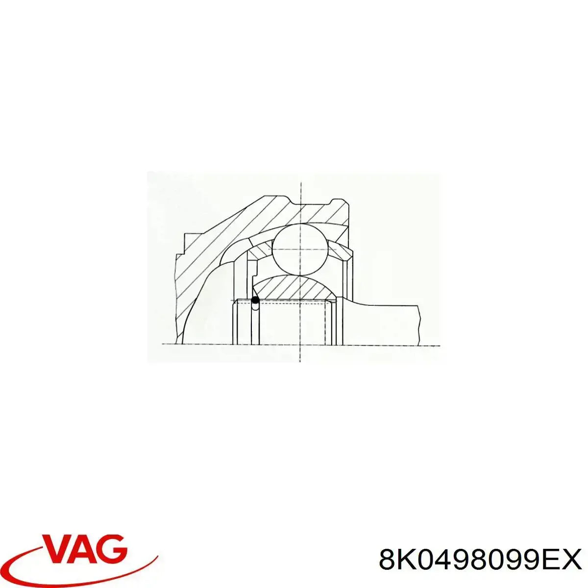 8K0498099EX VAG Junta homocinética externa dianteira