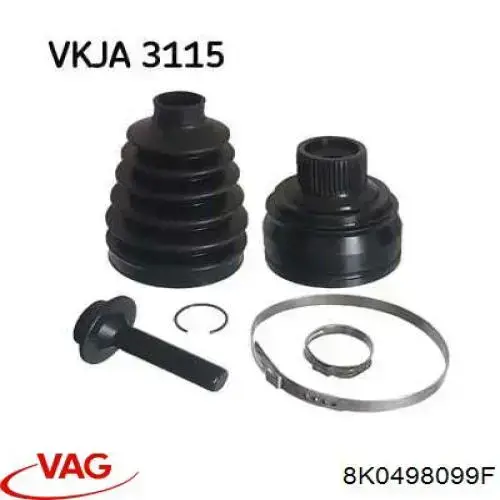 Junta homocinética externa dianteira VAG 8K0498099F preço, a partir de 50,75 USD