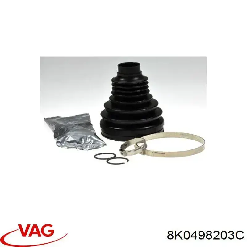 Bota de proteção externa de junta homocinética do semieixo dianteiro VAG 8K0498203C preço, a partir de 9,54 USD