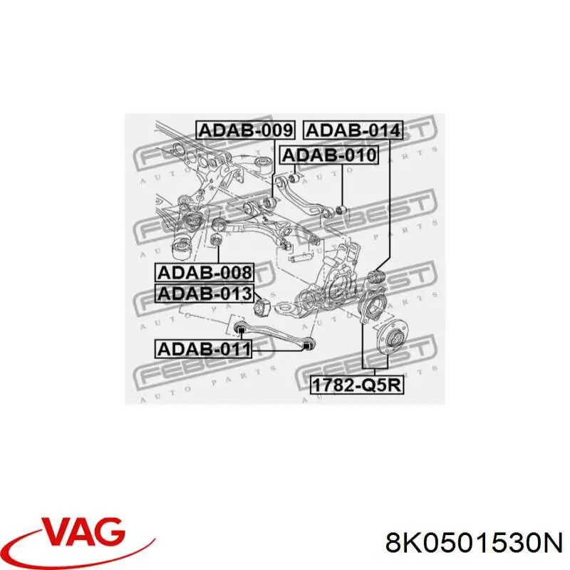 Barra transversal de suspensão traseira VAG 8K0501530N preço, a partir de 46,05 USD