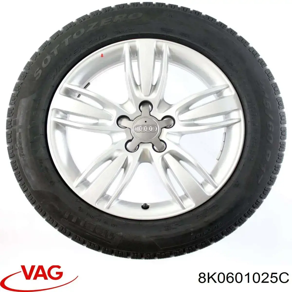 Discos de roda de aleação ligeira (de aleação ligeira, de titânio) VAG 8K0601025C preço, a partir de 173,66 USD