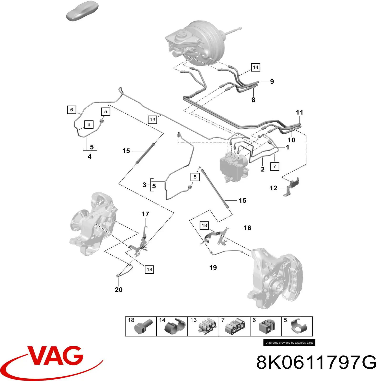  VAG 1J0611797 preço, a partir de 2,11 USD