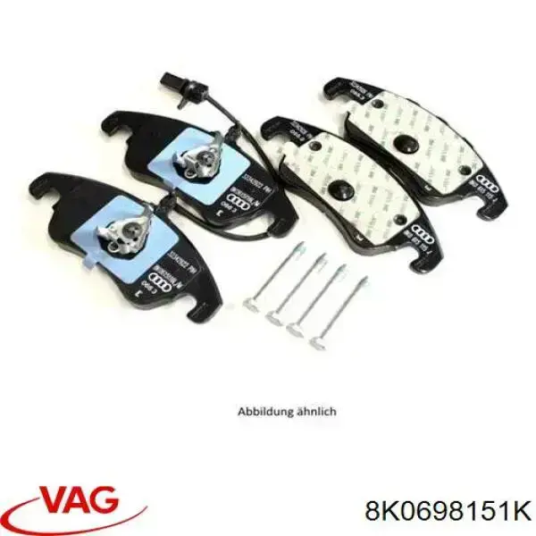 Sapatas do freio dianteiras de disco VAG 8K0698151K preço, a partir de 36,52 USD