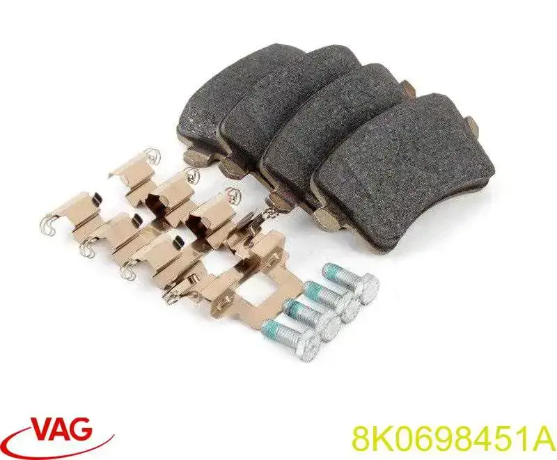 Sapatas do freio traseiras de disco VAG 8K0698451A preço, a partir de 31,13 USD