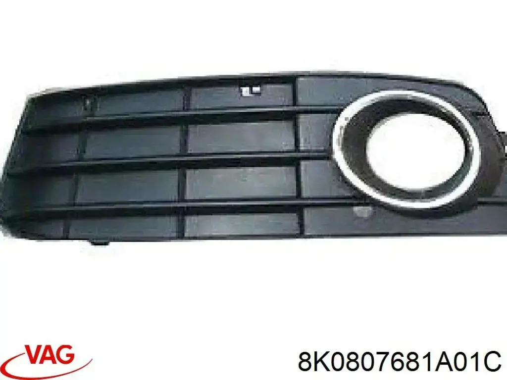 Grelha esquerda do pára-choque dianteiro VAG 8K0807681A01C preço, a partir de 24,58 USD
