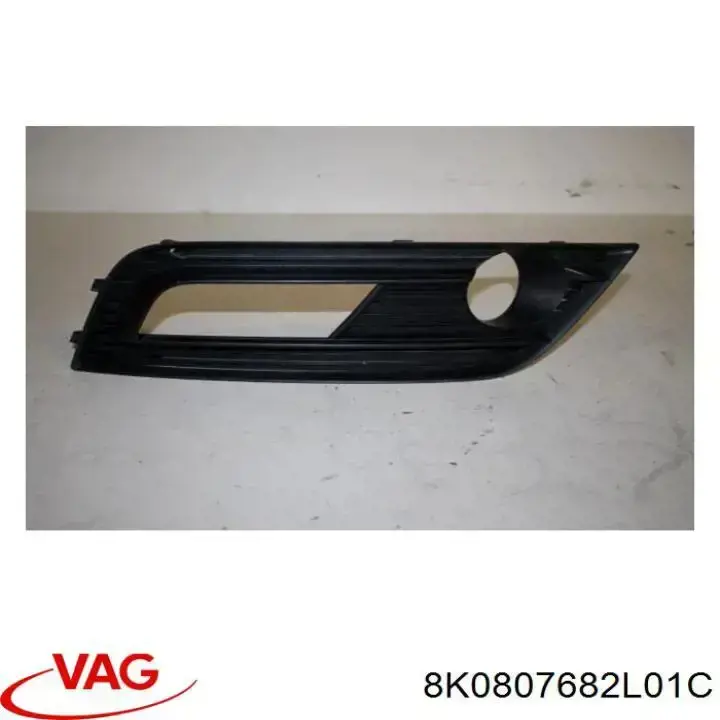 8K0807682L01C VAG Grelha direita do pára-choque dianteiro
