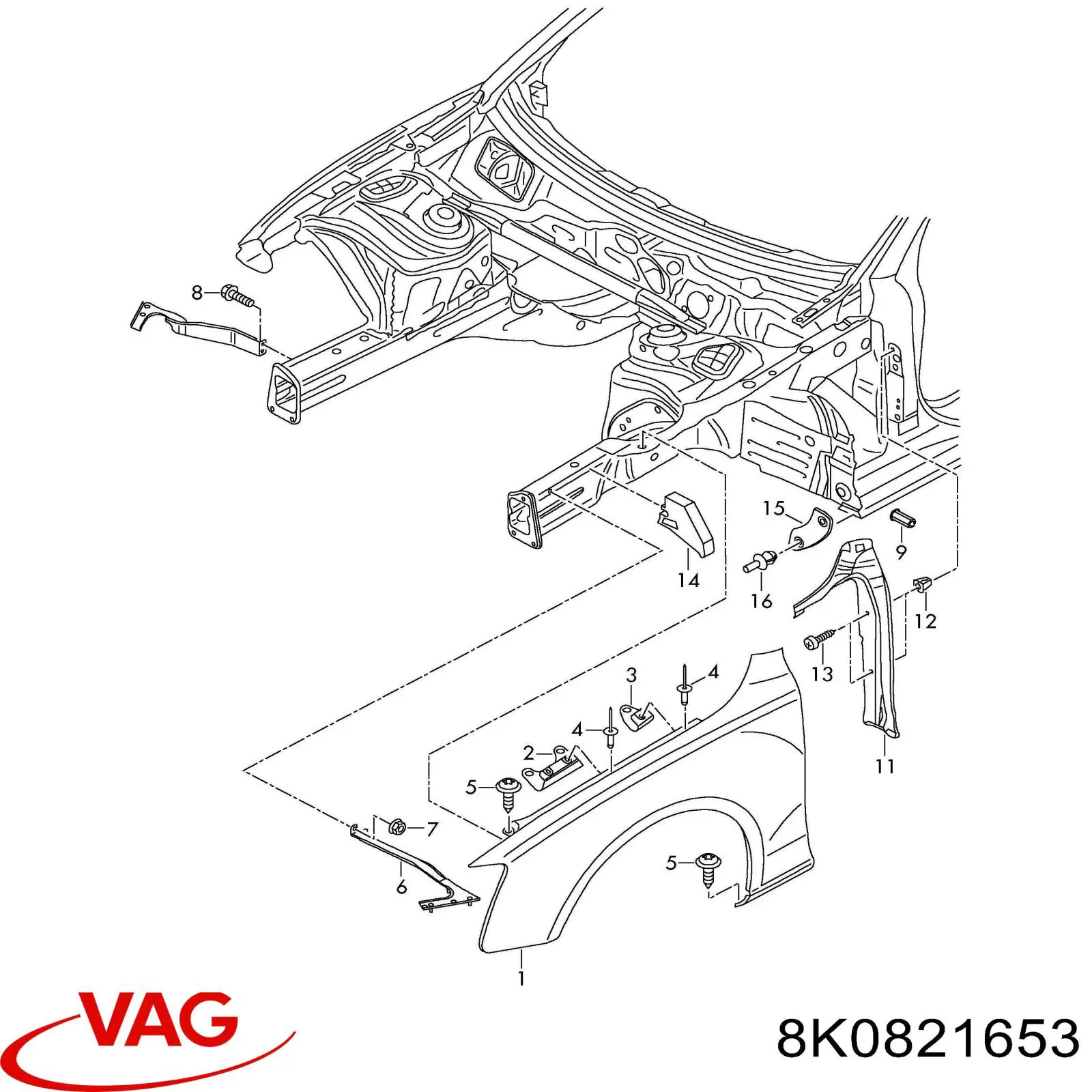  VAG 8K0821653 preço, a partir de 9,90 USD