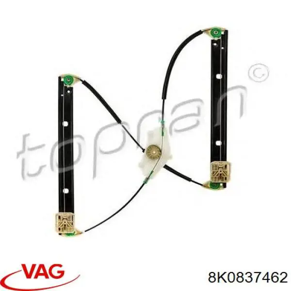 Mecanismo de acionamento de vidro da porta dianteira direita VAG 8K0837462 preço, a partir de 41,42 USD