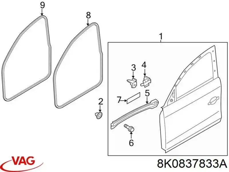  VAG 8K0837833A preço, a partir de 17,22 USD