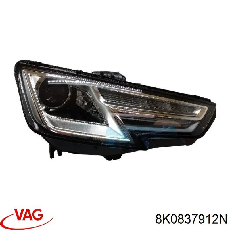 8K0837912N VAG Compactador da porta dianteira direita (na porta)