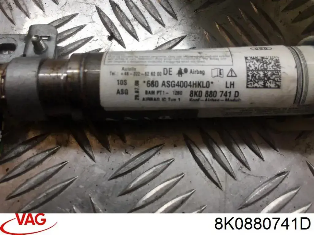 8K0880741D VAG Cinto de segurança (AIRBAG) de estore lateral esquerdo