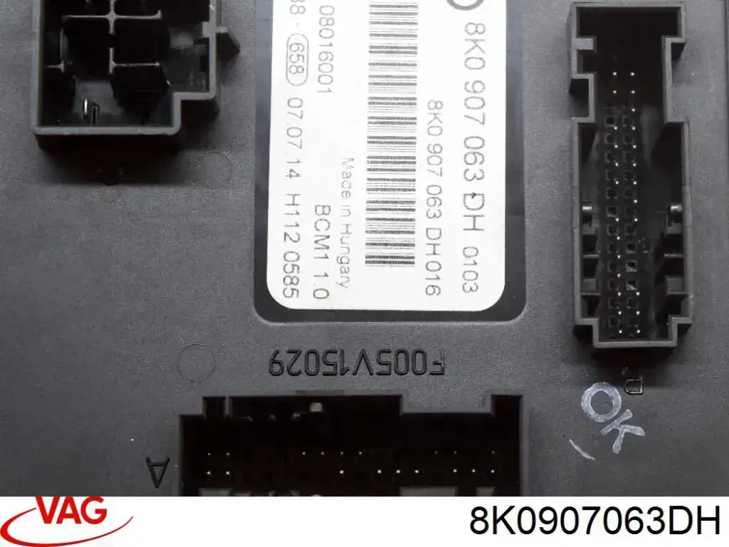 8K0907063DH VAG Módulo de direção (Centralina eletrônica) da rede de bordo