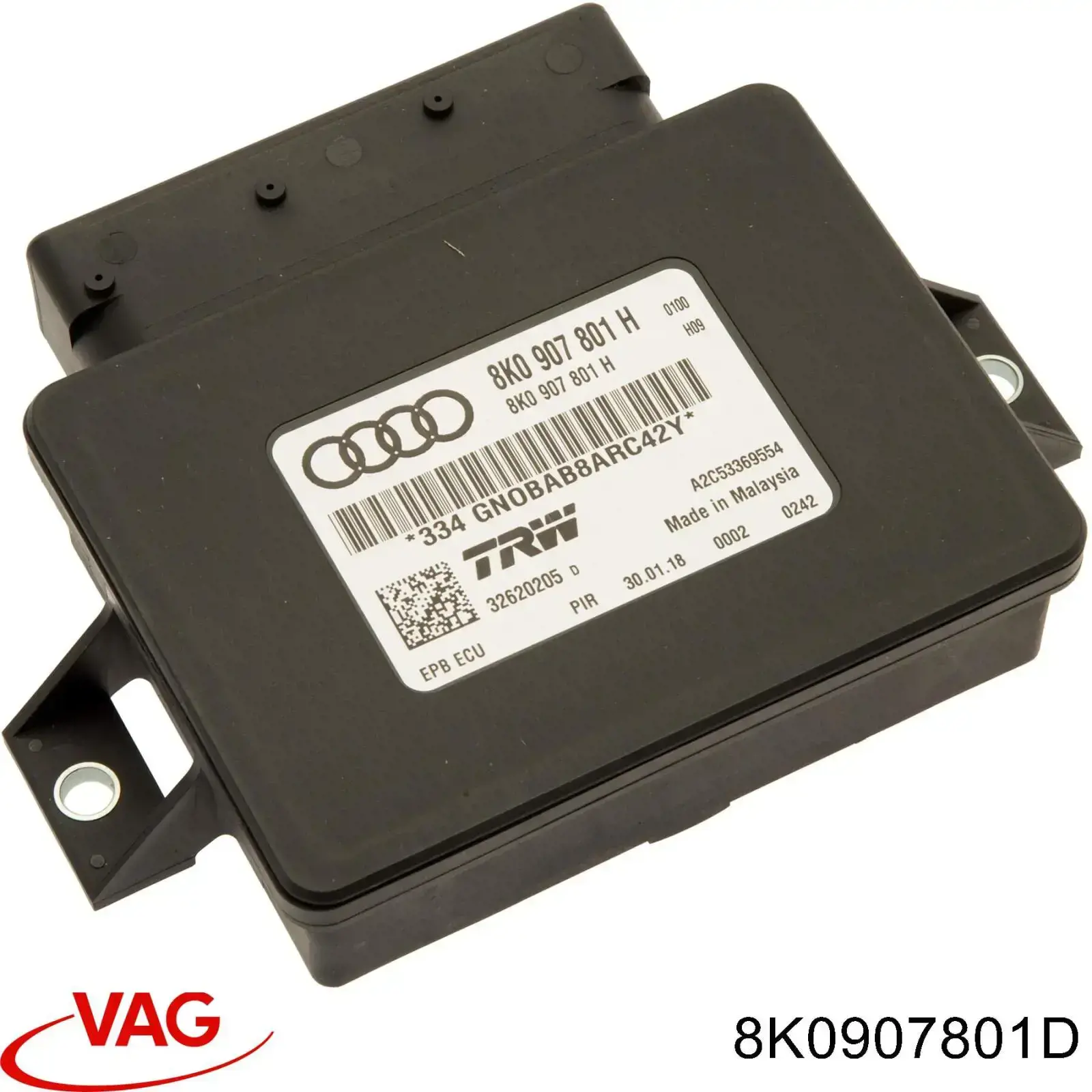 Unidade de controlo (módulo) do freio de estacionamento eletromecânico VAG 8K0907801D preço, a partir de 93,64 USD