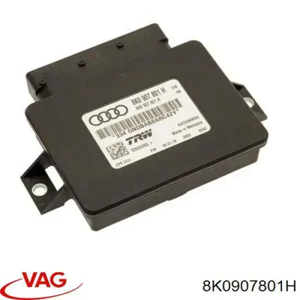 Unidade de controlo (módulo) do freio de estacionamento eletromecânico VAG 8K0907801H preço, a partir de 98,75 USD
