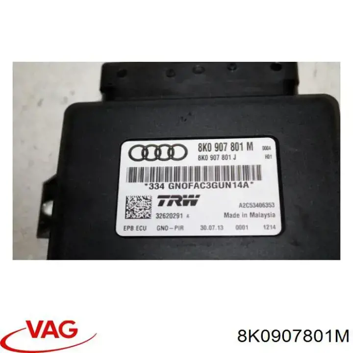 8K0907801M VAG Unidade de controlo (módulo) do freio de estacionamento eletromecânico