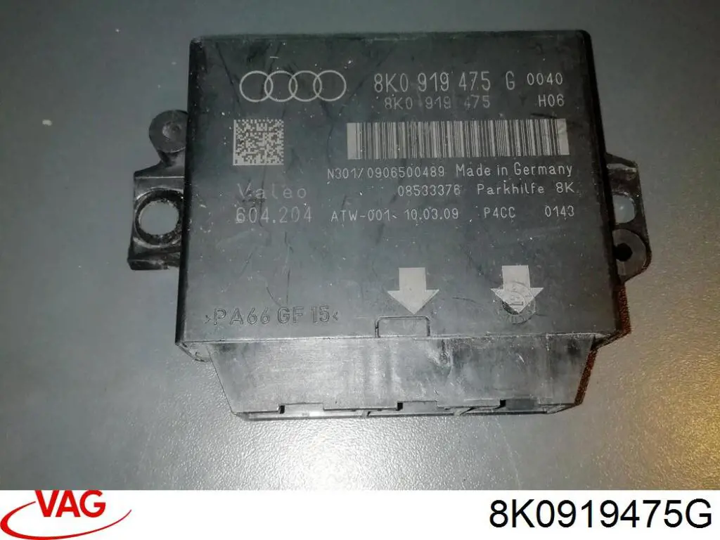 8K0919475C VAG Módulo de direção (Centralina eletrônica) de sensor de estacionamento