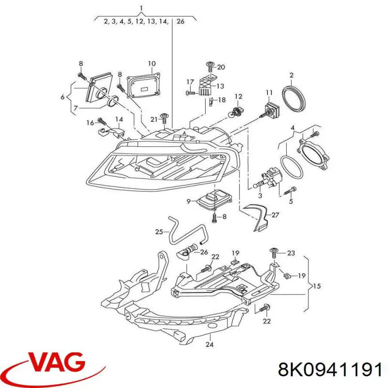  VAG 8K0941191 preço, a partir de 38,56 USD