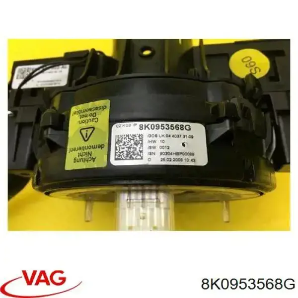 Anel AIRBAG de contato, cabo plano do volante VAG 8K0953568G preço, a partir de 111,36 USD