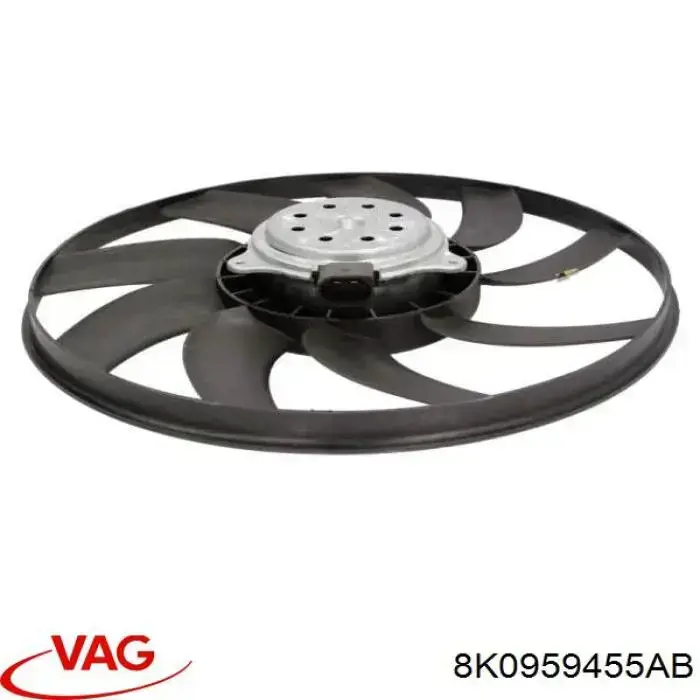 Ventilador elétrico de esfriamento montado (motor + roda de aletas) esquerdo VAG 8K0959455AB preço, a partir de 186,57 USD