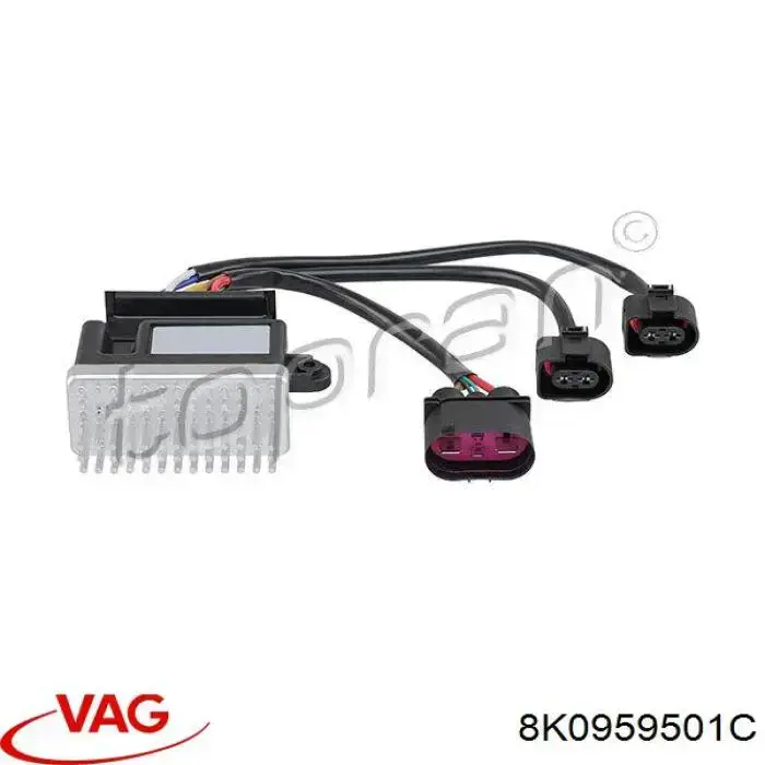 8K0959501C VAG Regulador de revoluções de ventilador de esfriamento (unidade de controlo)