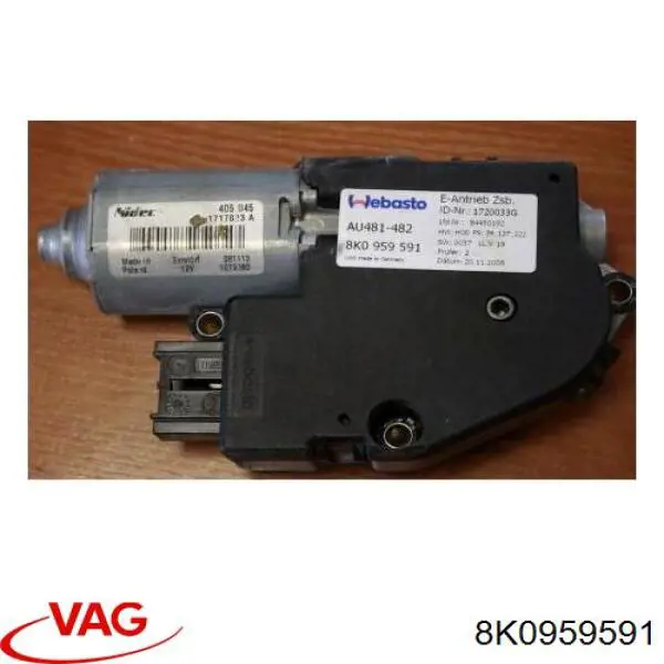 8K0959591 VAG Motor de acionamento de alcapão