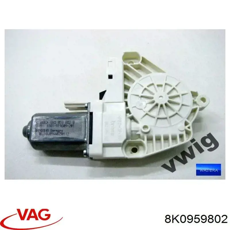 8K0959802 VAG Motor de acionamento de vidro da porta dianteira direita